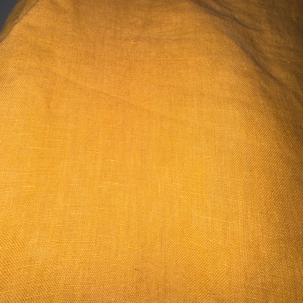 J.Jill Love Linen Pants Womens XS Petite Mustard Yellow Excellent Wide Leg Crop - Picture 6 of 10